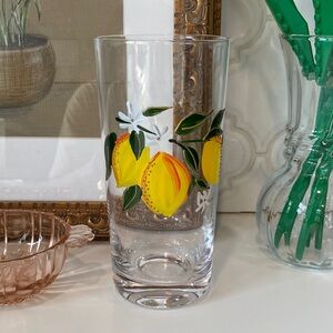 Lemon Drinking Glass or Vase